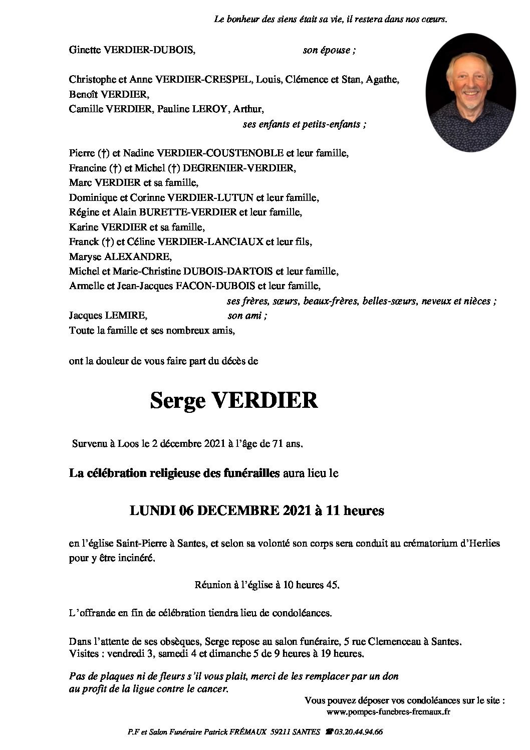 Monsieur Serge VERDIER
