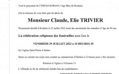 Monsieur Claude, Elie TRIVIER