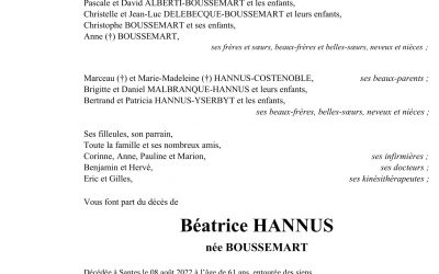 Béatrice HANNUS née BOUSSEMART
