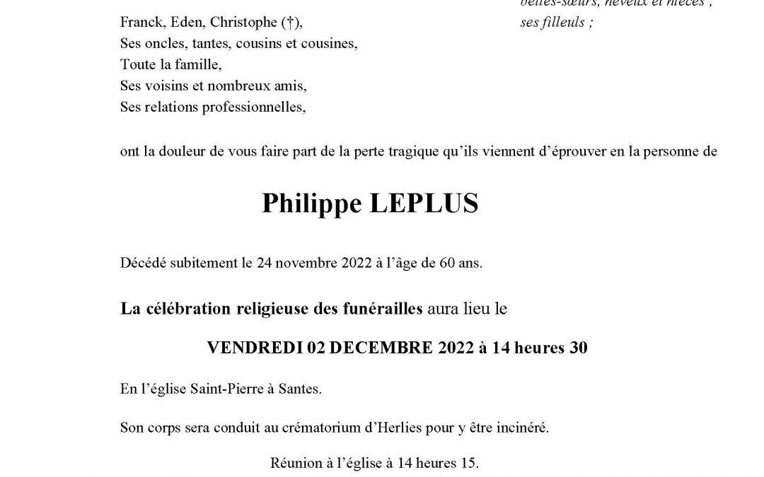 Monsieur Philippe LEPLUS