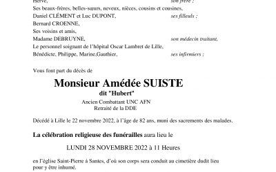 Monsieur Amédée SUISTE