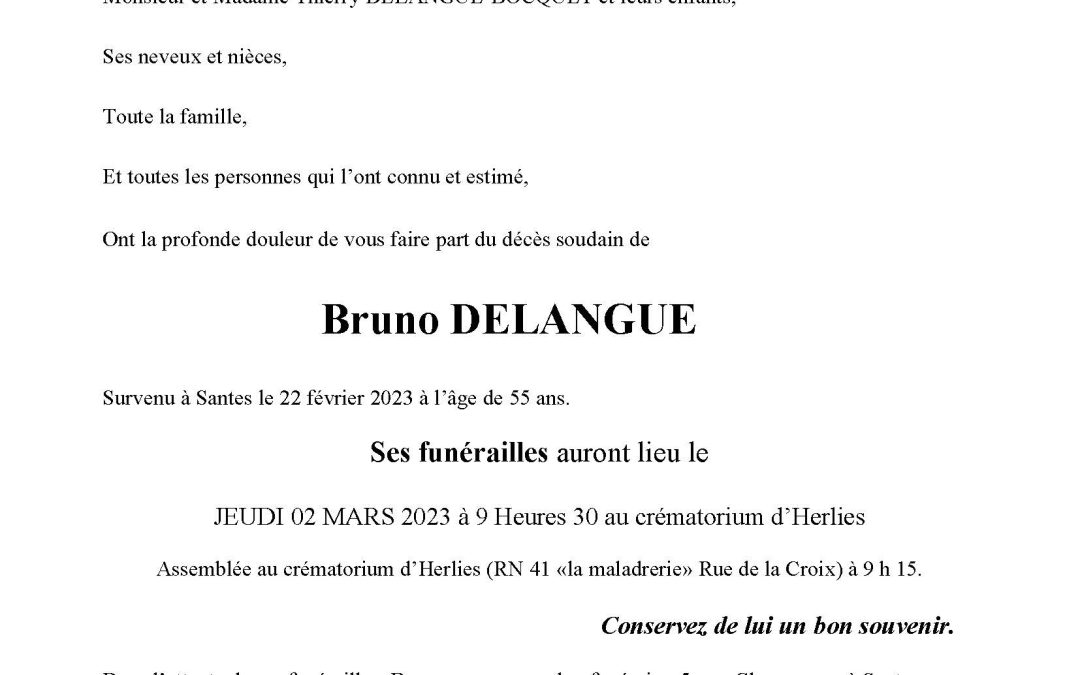 Monsieur Bruno DELANGUE