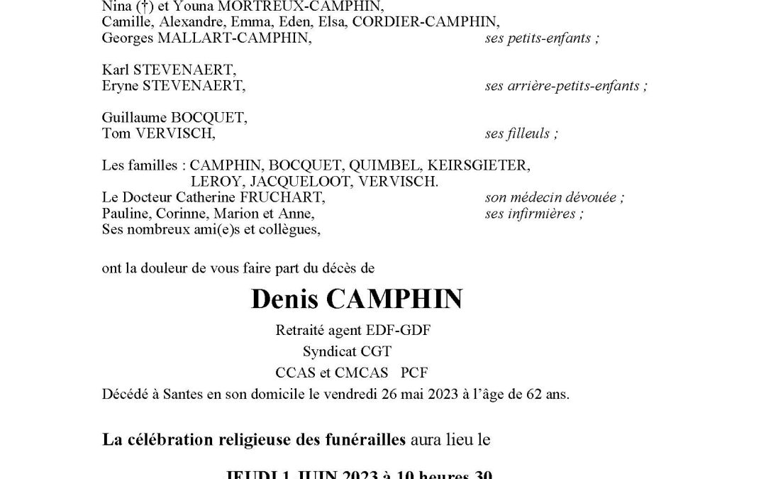 Monsieur Denis CAMPHIN