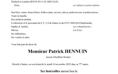 Monsieur Patrick HENNUIN