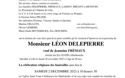 Monsieur Leon DELEPIERRE