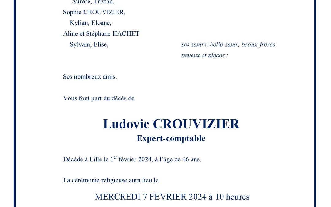 Monsieur Ludovic CROUVIZIER