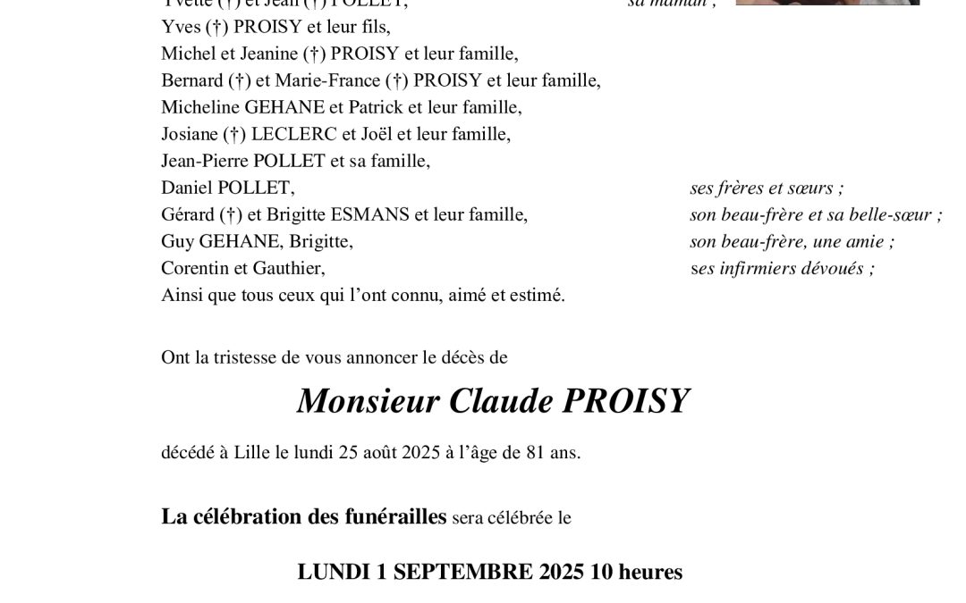 Monsieur Claude PROISY