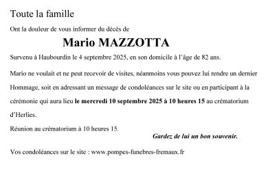 Monsieur Mario MAZZOTTA