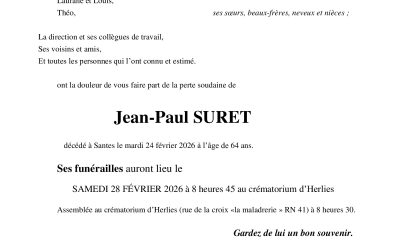 Monsieur Jean-Paul SURET