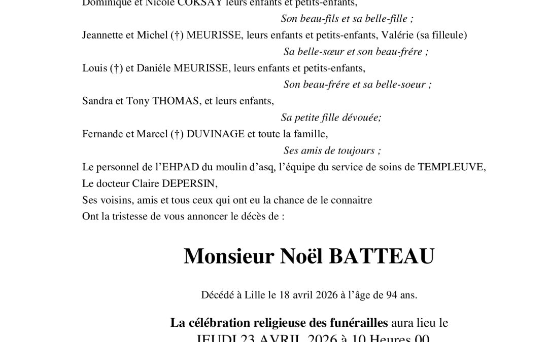 Monsieur Noël BATTEAU