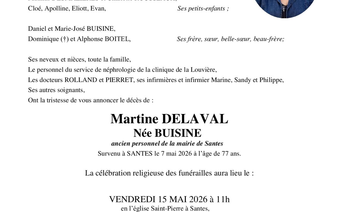 Mme Martine DELAVAL née BUISINE