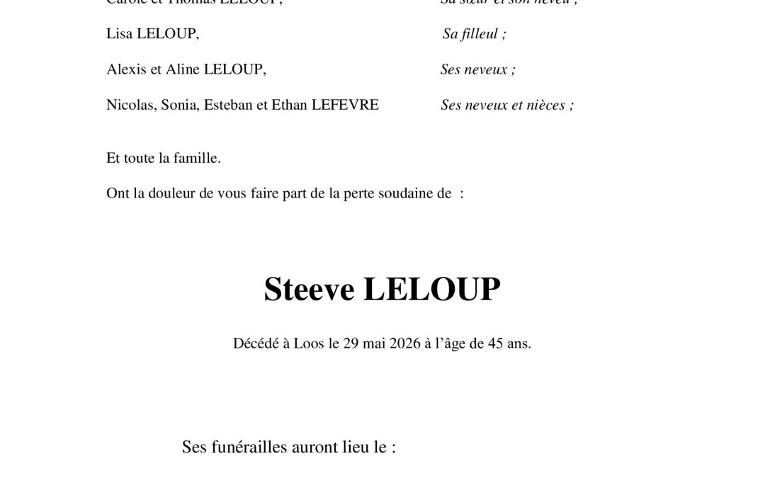 Monsieur Steeve LELOUP