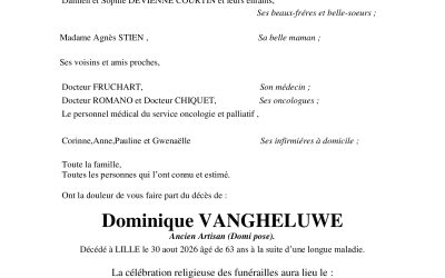 Monsieur Dominique VANGHELUWE