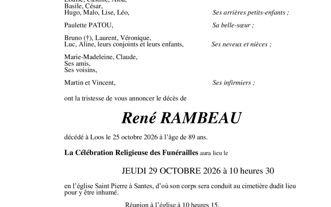 Monsieur René RAMBEAU